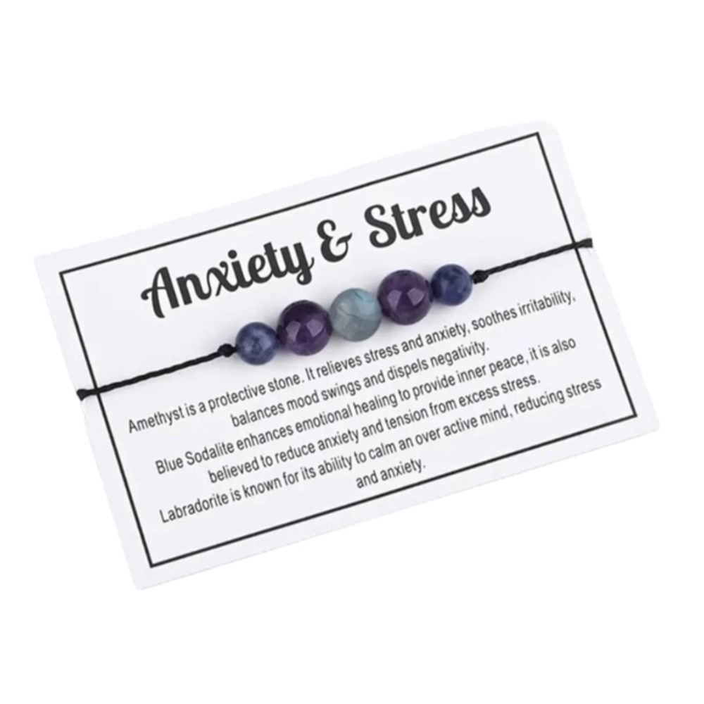 Healing Crystal Stone‎ Beaded Band